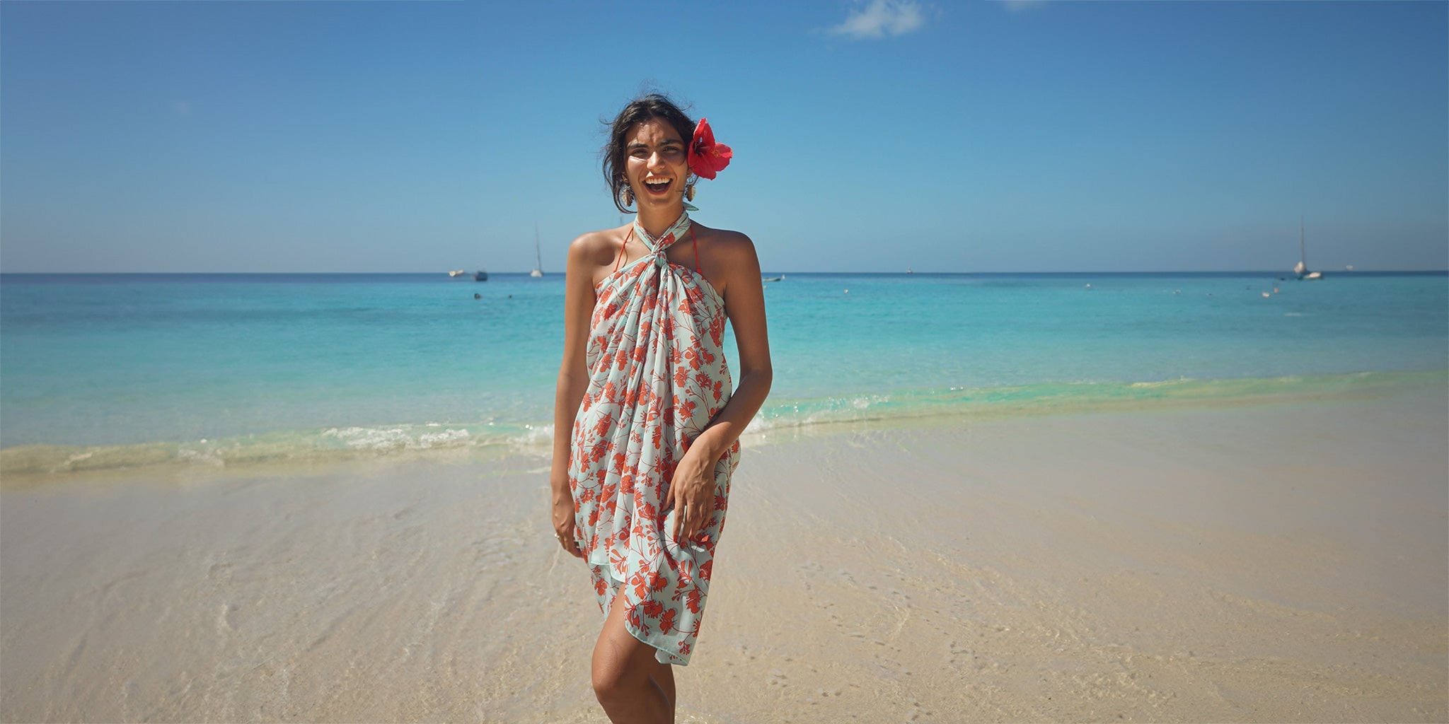 Taking up very little space in a bag, our silk crepe sarongs unfold to a generous size and can always be on hand. Whether at the beach, bar, cocktail party or on a long haul flight a Lotty B sarong will become your new best friend.