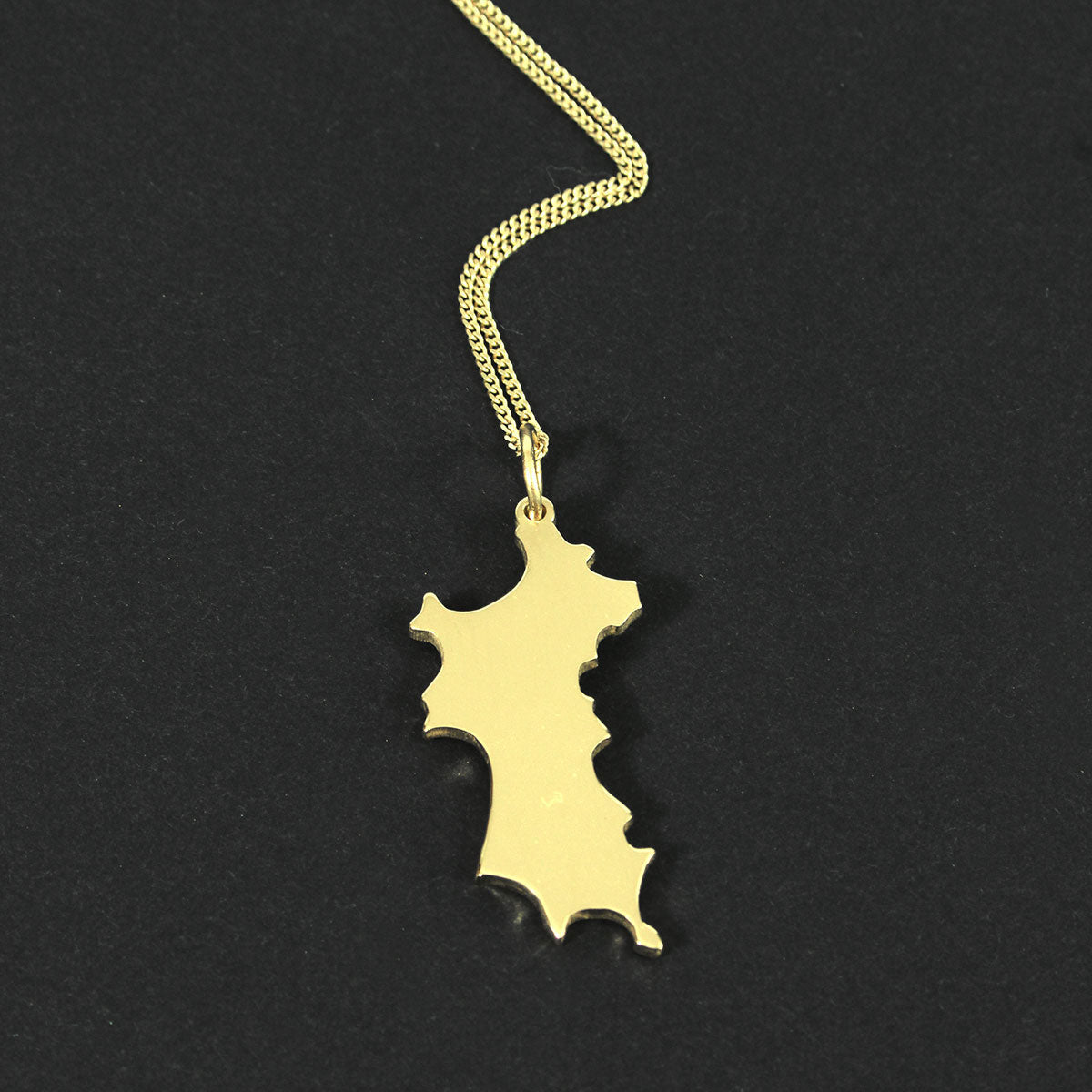 18K Gold Mustique Island Pendant - Front