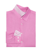 Finest linen shirt in Fuchsia Pink by designer Lotty B Mustique