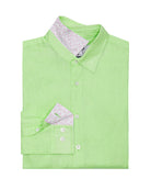 Folded Childrens Linen Shirt: PISTACHIO GREEN