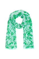 A feather-weight Lime Tree green chiffon silk scarf by Lotty B Mustique is a fabulous thing to have to hand. Style as a scarf, beach cover up or hat band