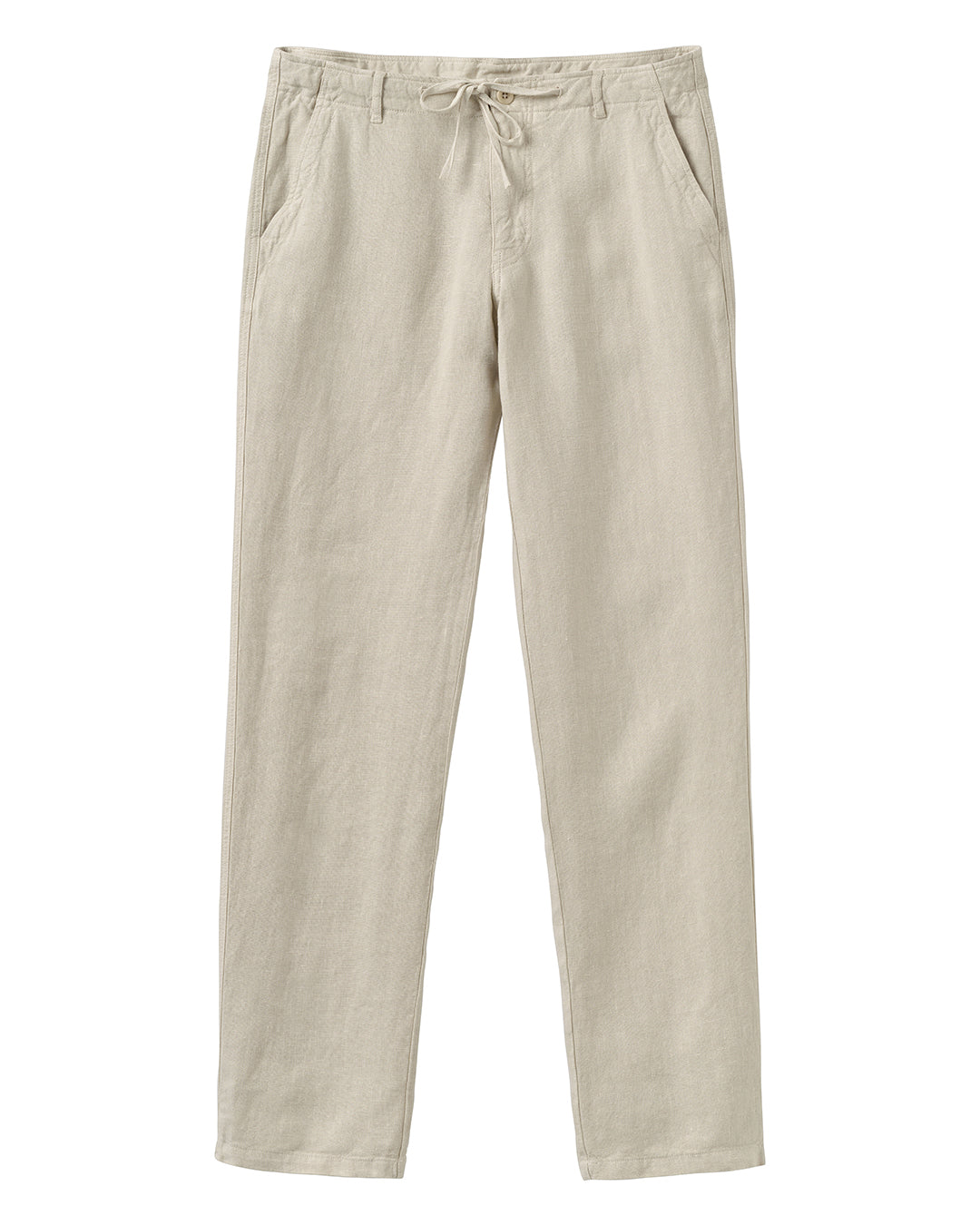 Men's casual pure linen pants in natural sandy beige by Pink House resortwear