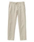 Men's casual pure linen pants in natural sandy beige by Pink House resortwear