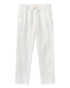 Men's casual white pure linen pants by Pink House resortwear