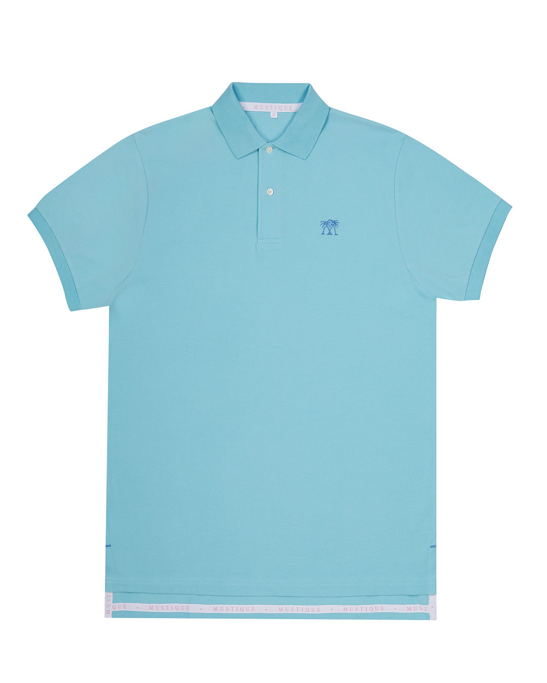 Premium Mens pure cotton pale blue polo shirt