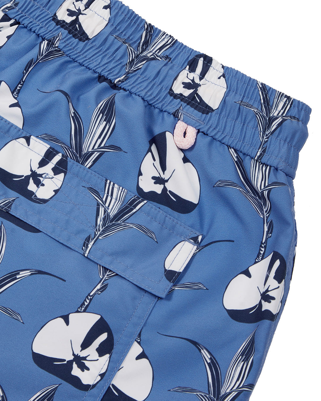 Sustainable mens swim shorts in soft recycled quick dry fabric designed by Lotty B Mustique