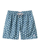 Mens recycled swim shorts in blue Sand Dollar print by Pink House Mustique