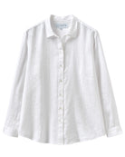 Women's Anastasia Shirt in classic pure white linen