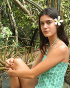 Silk bandeau top luxury Caribbean styles by Lotty B Mustique