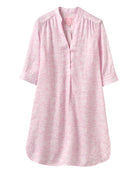 Women's linen Decima dress in pink Pangolin design from Pink House