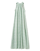 Women's linen Trinny dress in green Pangolin print by Pink House