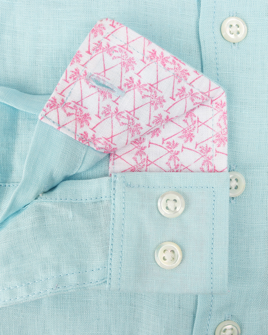 Childrens Linen Shirt: PALE BLUE designer Lotty B Mustique kids clothing