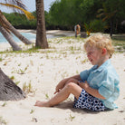 Boys swim trunks : LIFE RING - NAVY Designer Lotty B Mustique kids holiday clothing