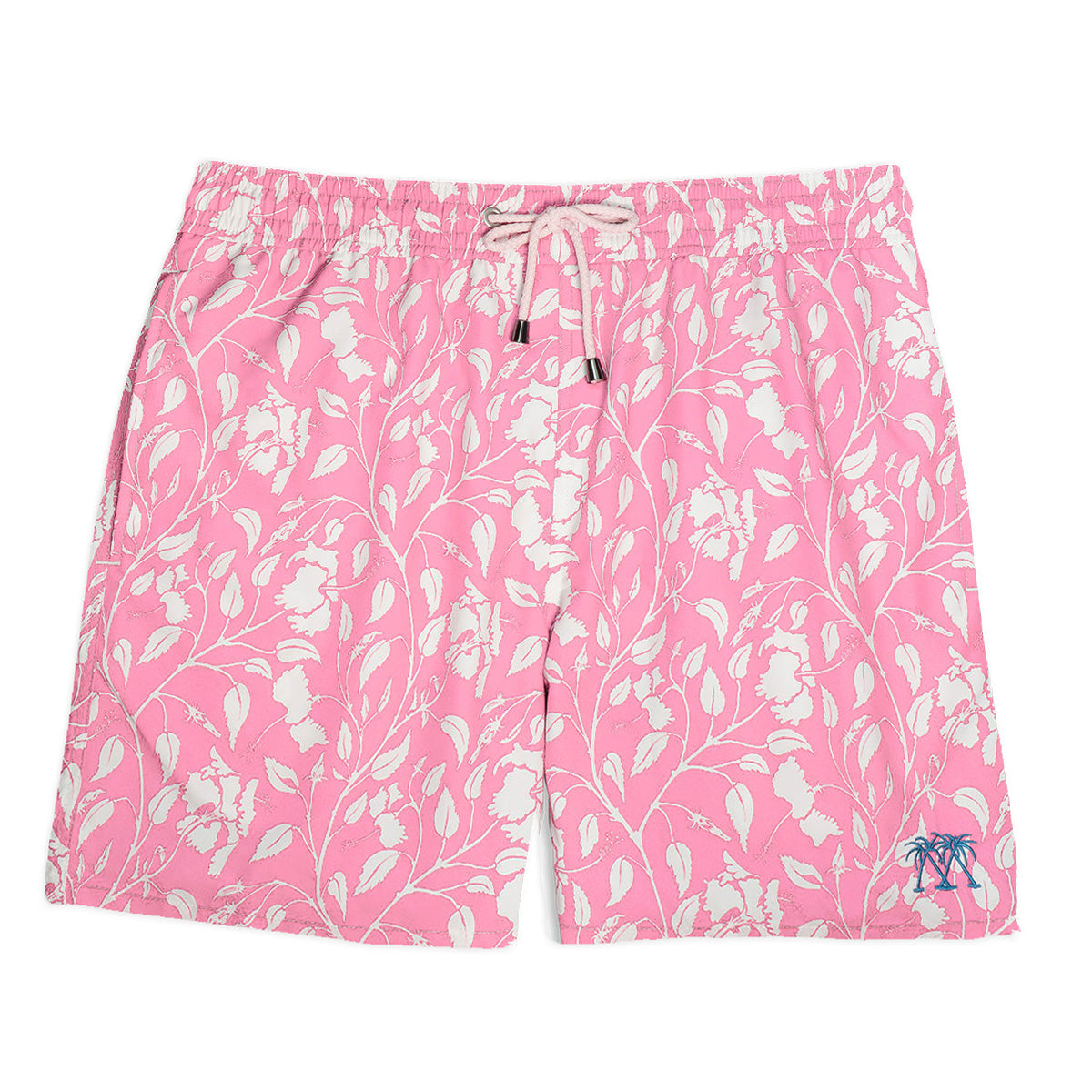 Boys Trunks (Hibiscus, Pink) designer Lotty B Mustique vacation wear