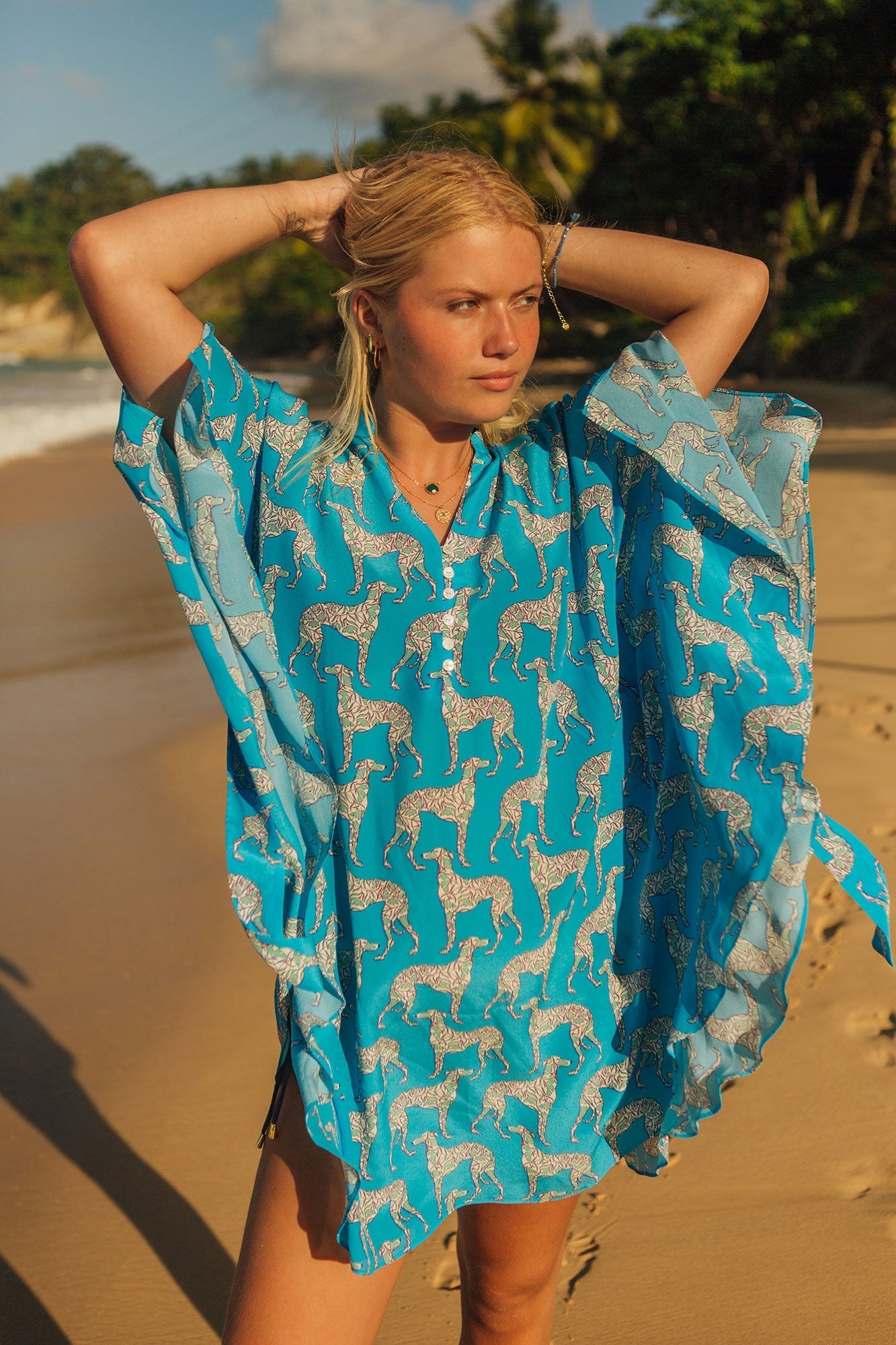 Silk beach cover ups on sale