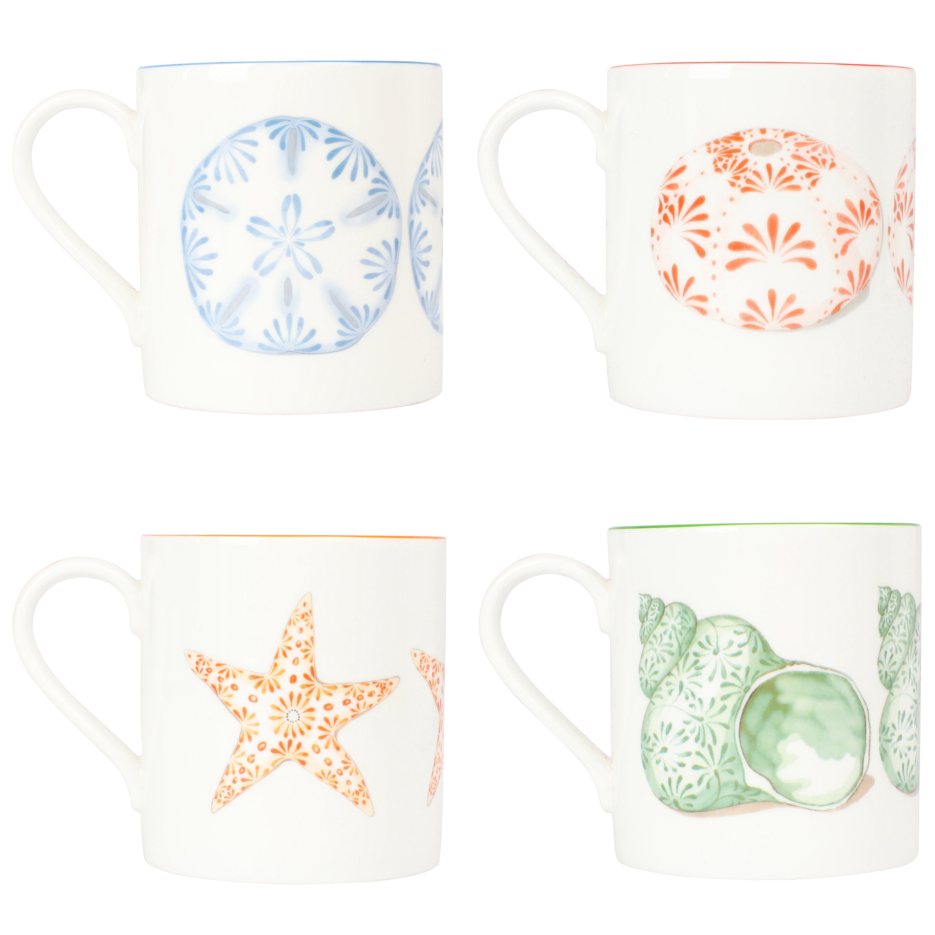 Fine Bone China Mug : SEASTAR - ORANGE designer collection Lotty B Mustique Home