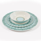 Fine Bone China Dinner Service : MUSTIQUE ISLAND - Bowl, Salad plate & Dinner plate