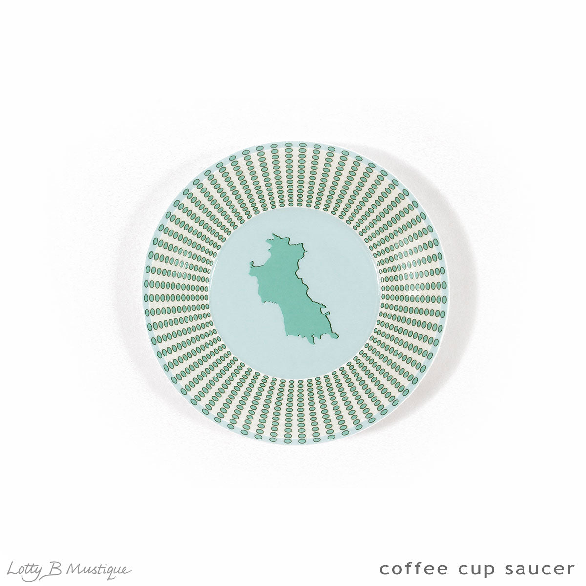 Fine Bone China Dinner Service : MUSTIQUE ISLAND - Coffee Saucer