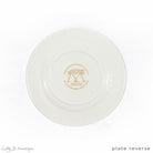 backstamp of fine bone china plates in Mustique Island design