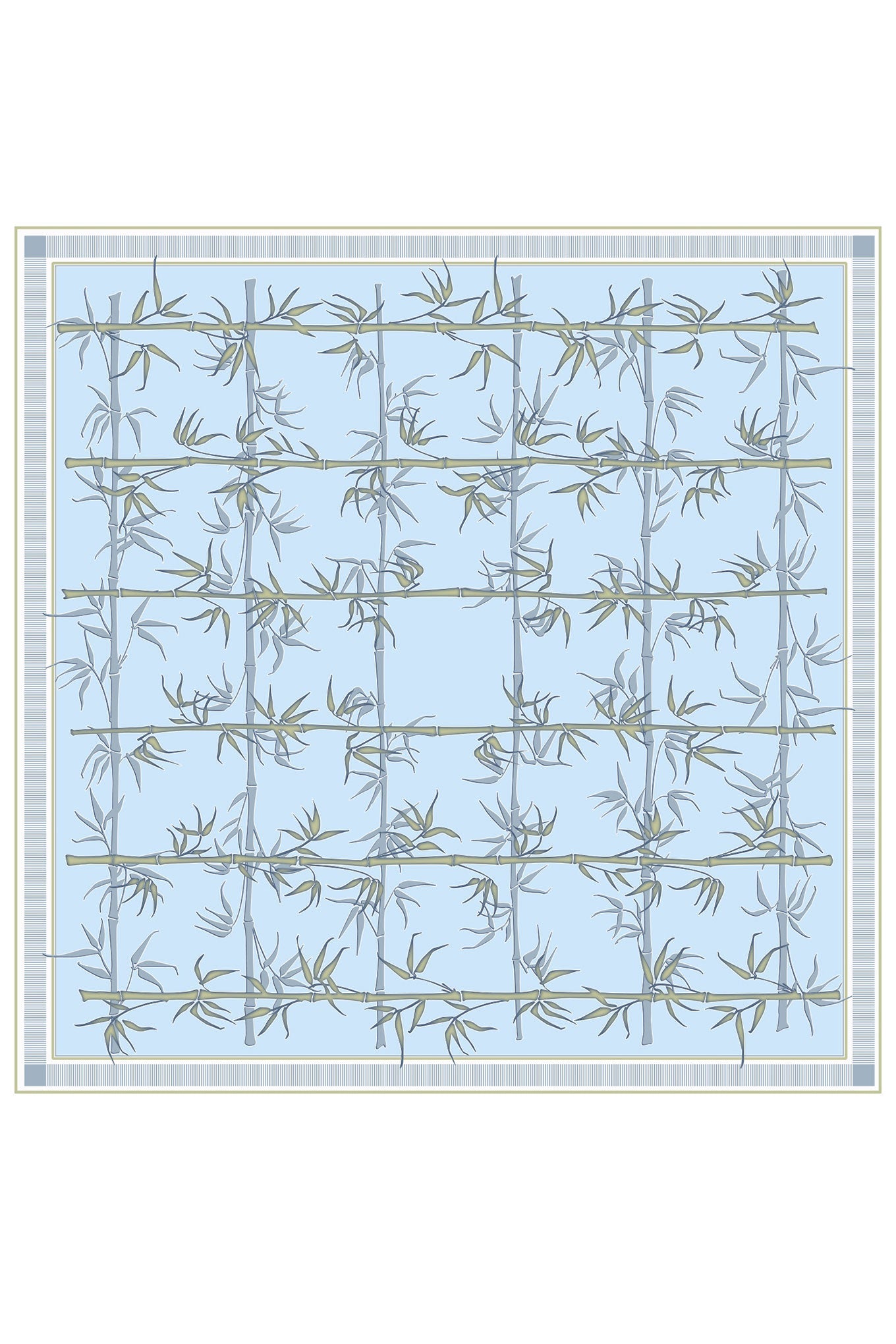 Lotty B Silk Chiffon Scarf ~ Bamboo (Pale Blue)