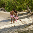 Boys Trunks (Hibiscus, Pink) designer Lotty B Mustique resort wear