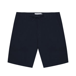 Mens pure linen casual shorts in eclipse navy blue by Pink House