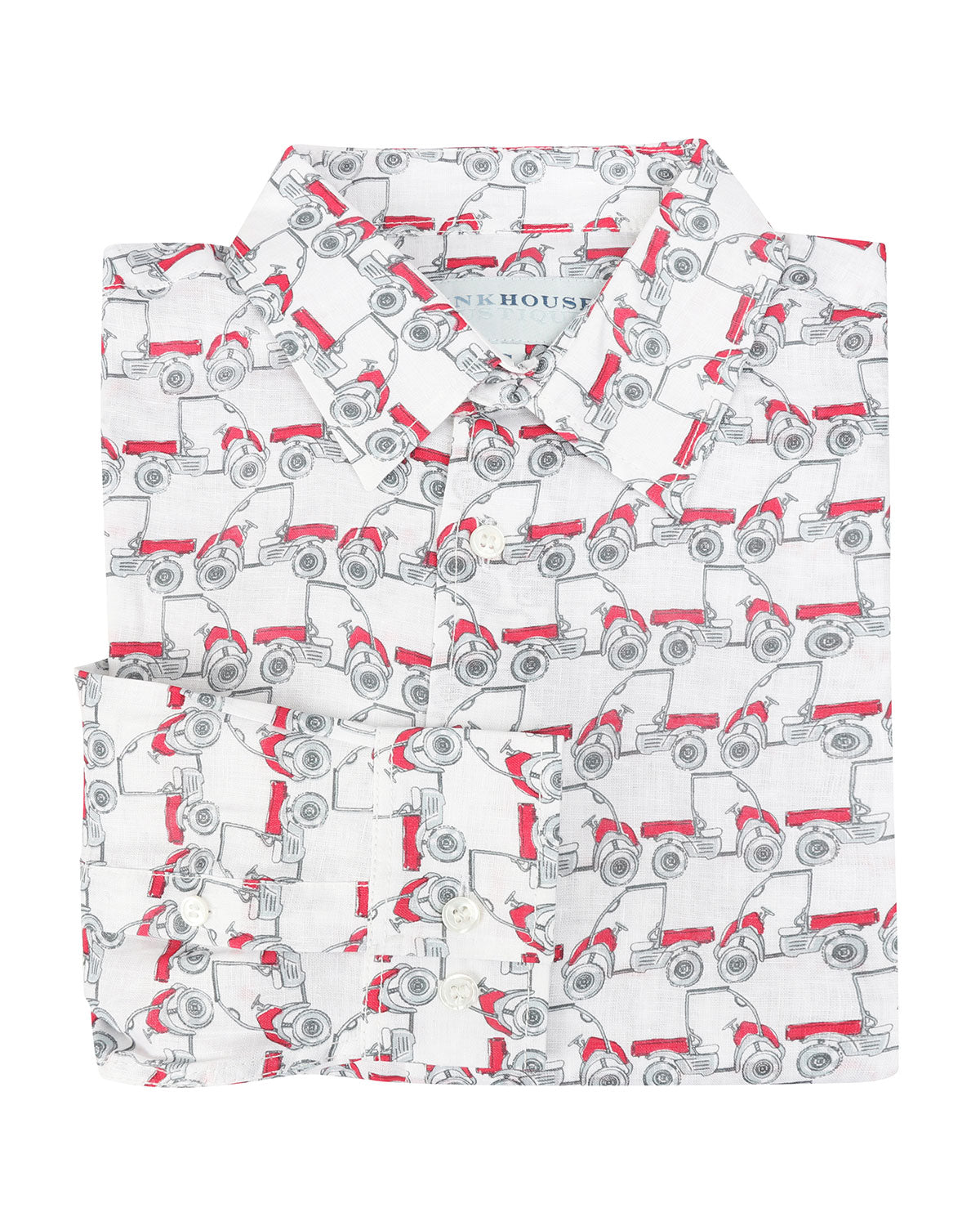 Mens Linen Shirt : MUSTIQUE MULE - RED