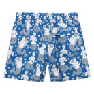 Mens swim trunks : MERMAID - NAVY back detail