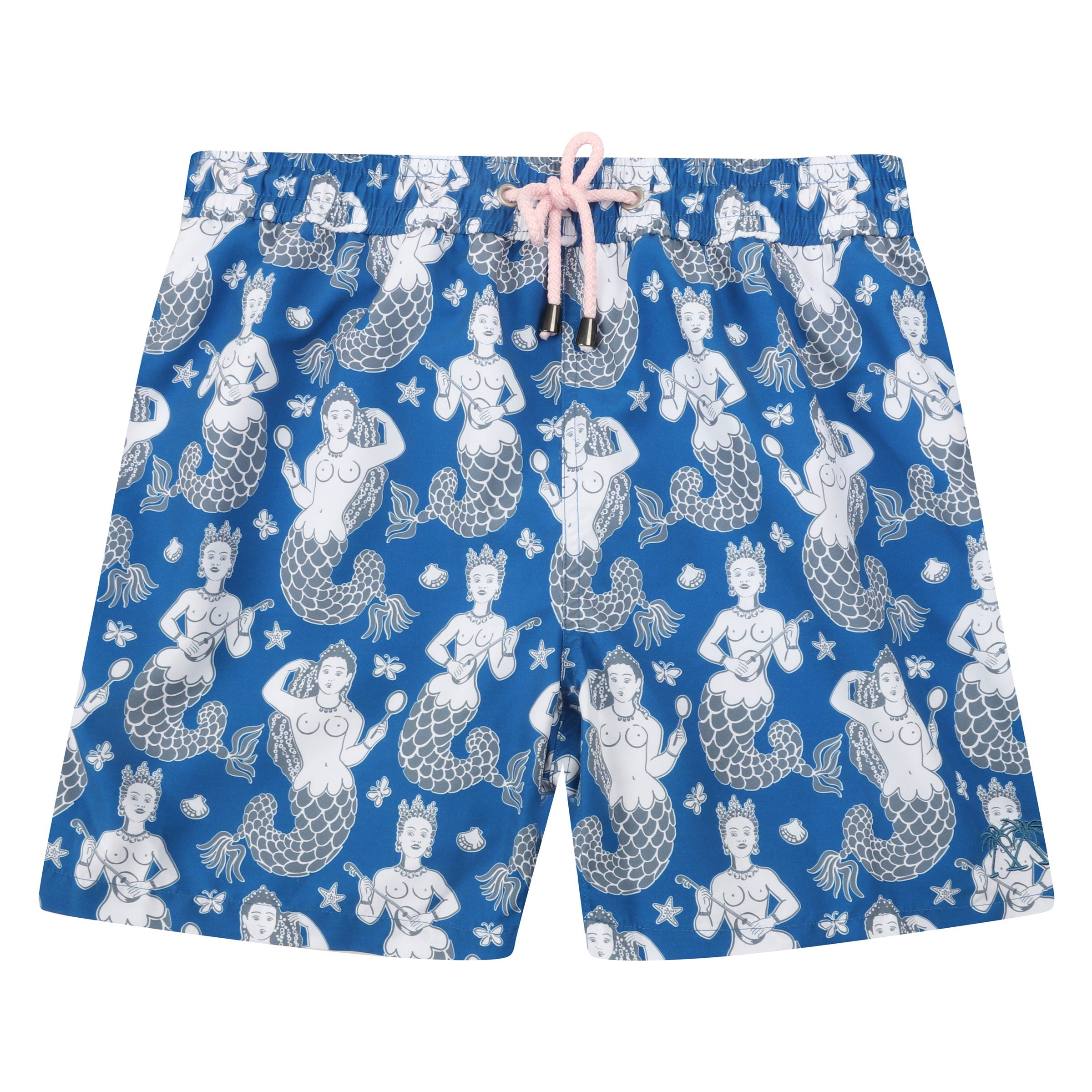 Mens swim trunks : MERMAID - NAVY