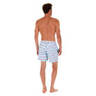 Mens swim trunks : MUSTIQUE MULE - RED back. Comfortable, practical & stylish