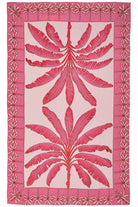 Pure silk sarong in Banana Tree pink design by Lotty B Mustique luxury resortwear