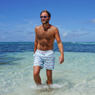 Mens swim trunks : MUSTIQUE MULE - RED Caribbean holiday wear