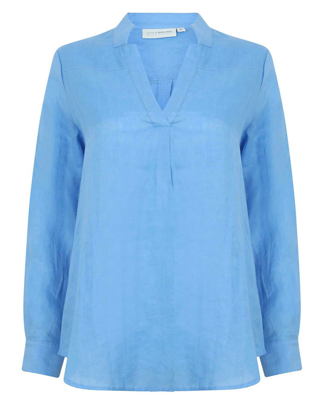 Womens Linen Blouse: FRENCH BLUE