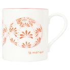 Fine Bone China Mug : SEA URCHIN - RED designer Lotty B Mustique interiors