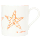 Fine Bone China Mug : SEA STAR - ORANGE designer Lotty B Mustique interiors